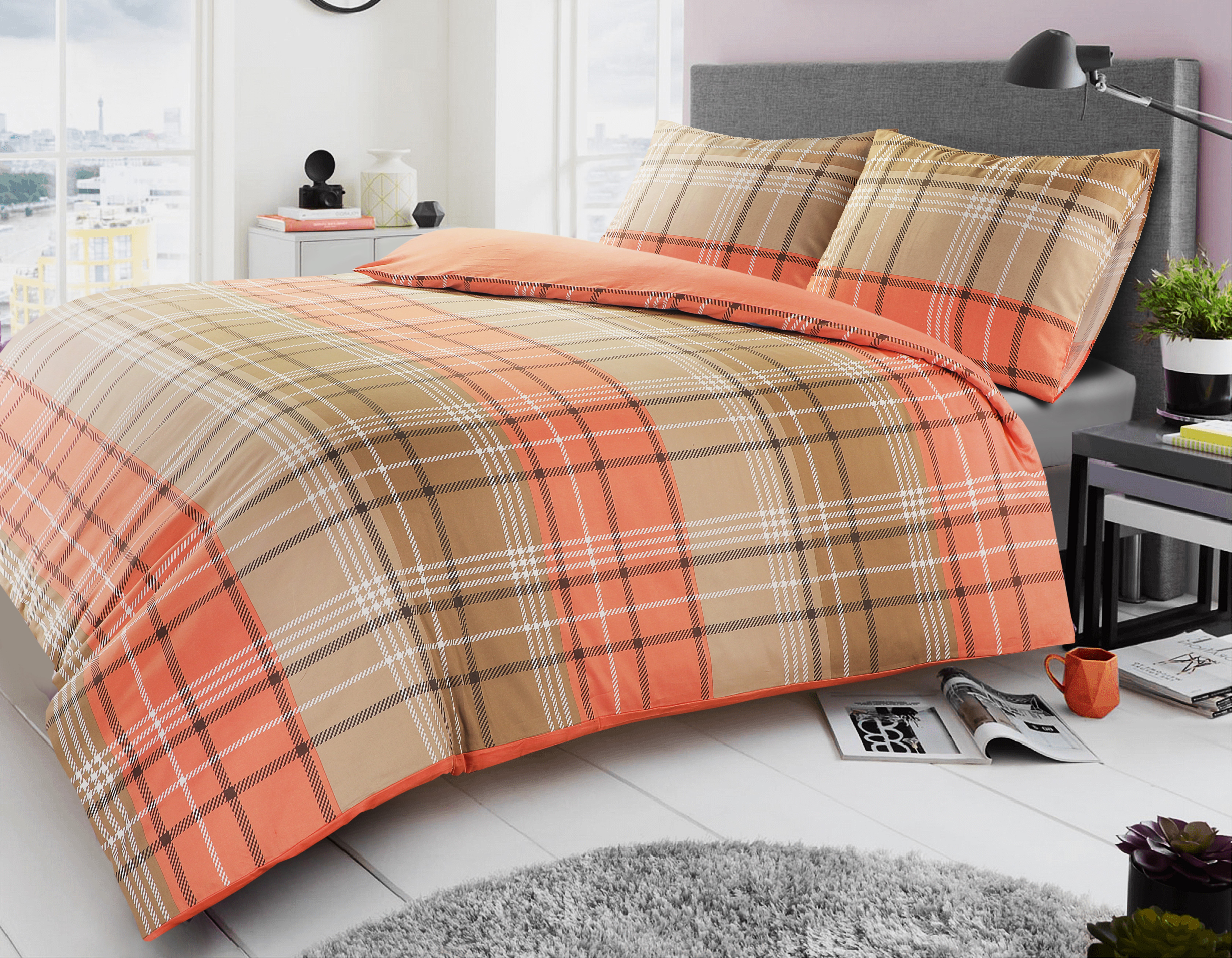 Dekbedovertrek Felix orange papillon.