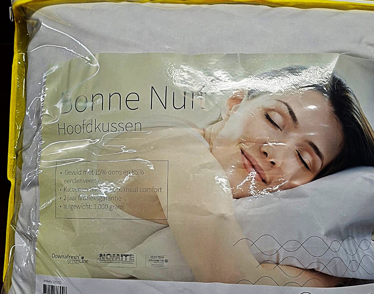 hoofd kussen 15% dons bonne nuit.