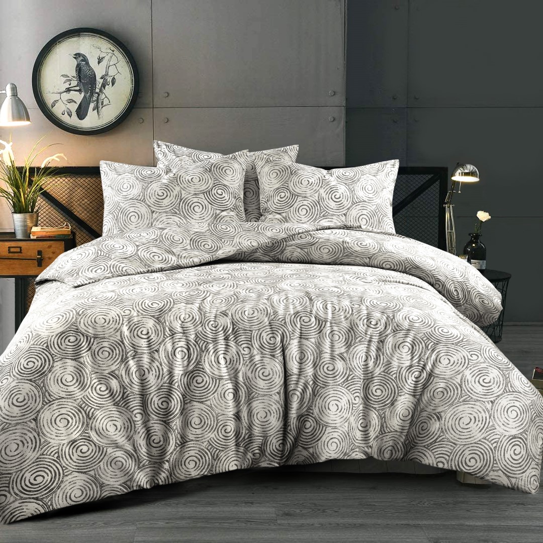 Dekbedovertrek Seppe antraciet day-dream.